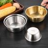 1Pcs Speisenausgabe Reis Schalen mit Griff Sauce Gewürz Gericht Neue Edelstahl Schüssel
