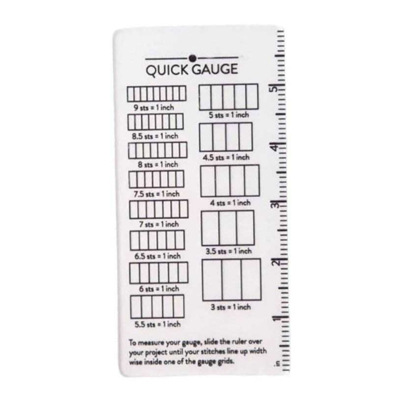 Instants Knitting Gauge Ruler Plastic Stitching and Row Counter for Crochet and Crafting Measurements
