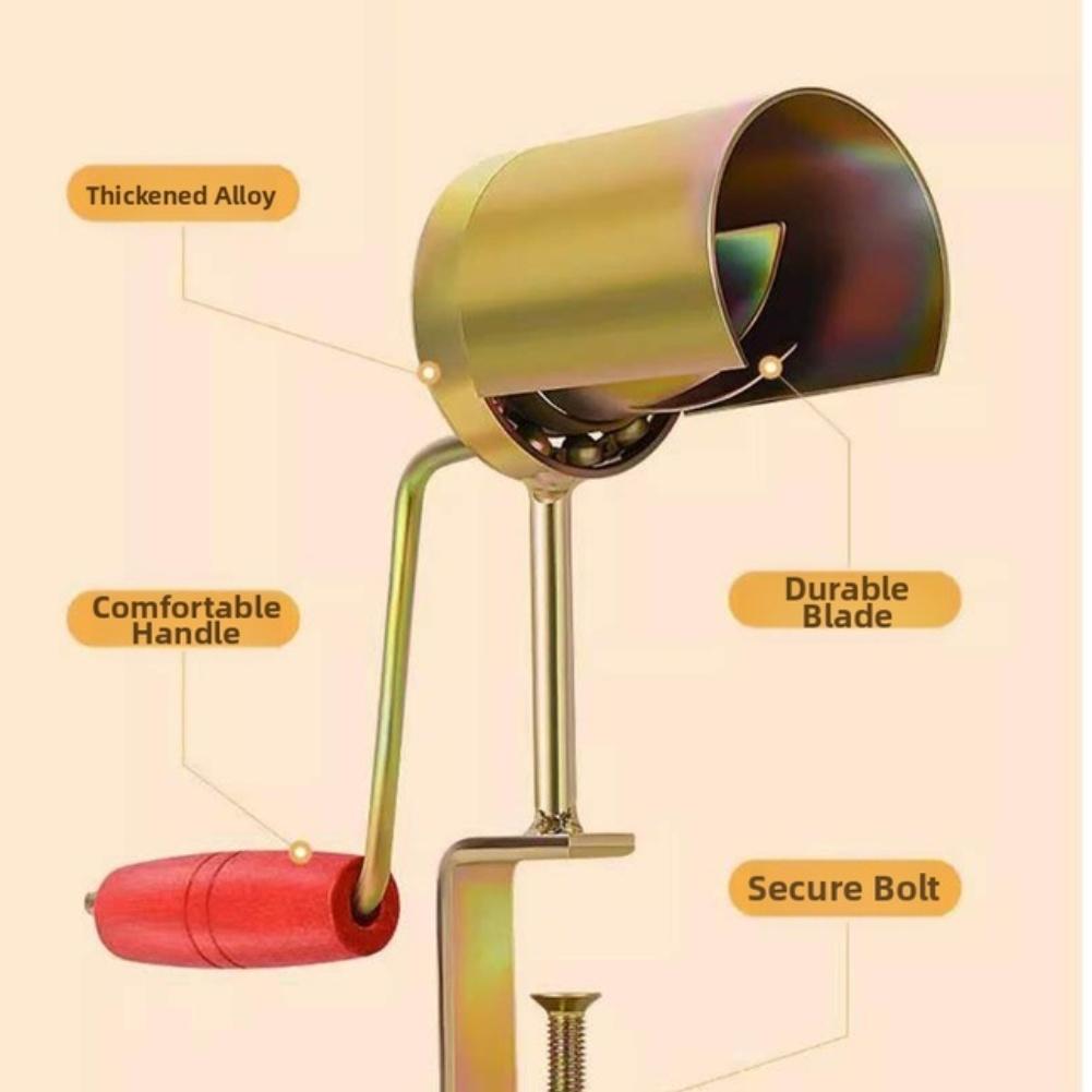 Hand Crank Corn Stripping Machine for Homestead Farm and Garden Use with Rounded Edge Teeth and Controlled Kernel Flow Design