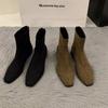 Feeling Retro and Foreign Style Small Short Boots 2025 Autumn and Winter New Single Boots Thin Boots French Suede Small Ankle Boots
