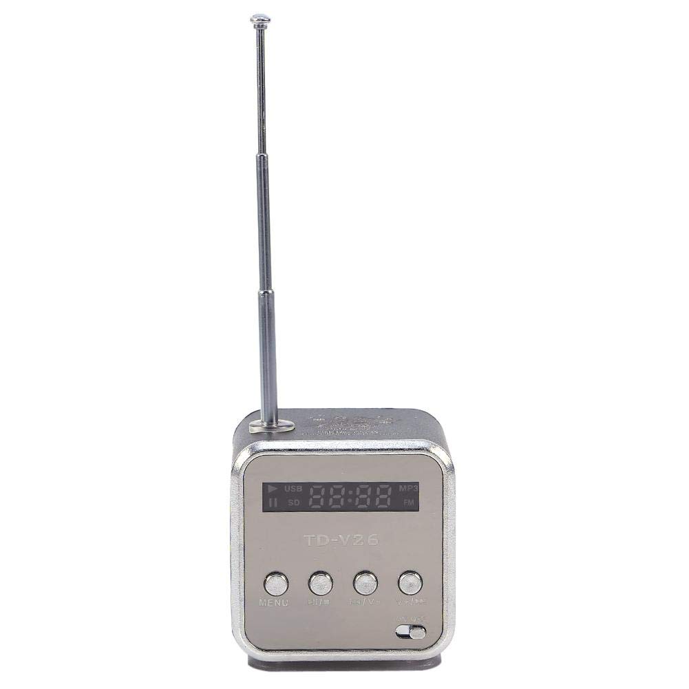 Mini Digital Portable Music Player with FM High Easy USB Card Great for and Travel Speaker, Radio, MP3, Sensitivity, Operation, Charging, USB/SD/TF