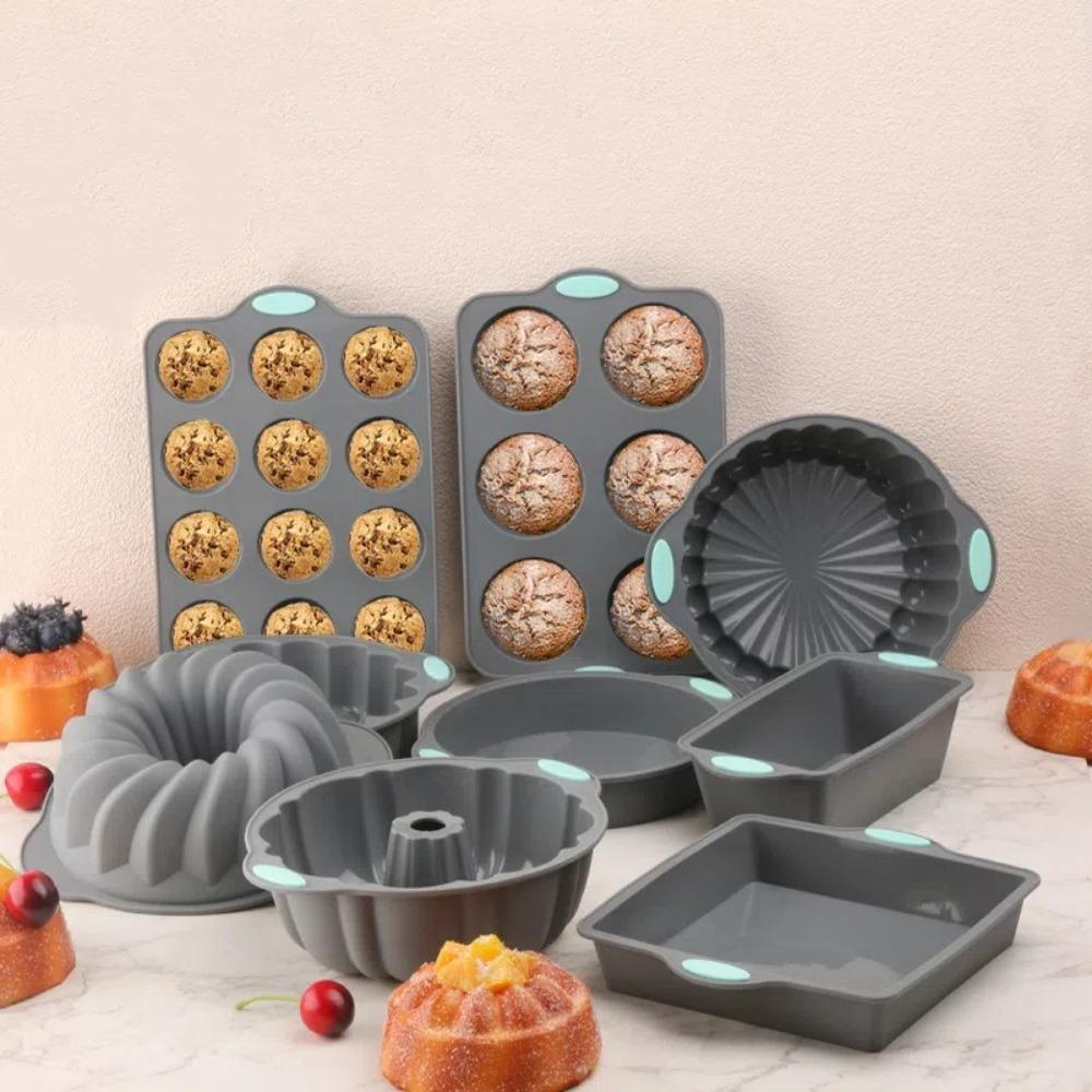 Silicone Oven Baking Pan Non-Stick Bread Muffin Mold Multifunctional Cake Molds  DIY Baking Tool