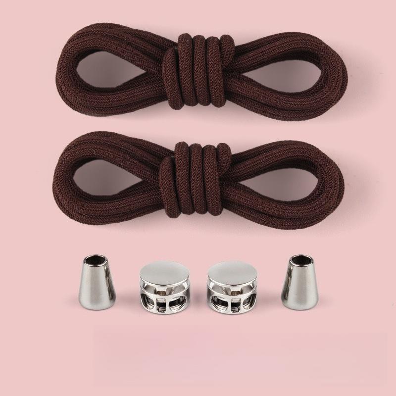 1 Paar Robuste Metall Runde Elastische Schnürsenkel ohne Binden, Hohe Elastizität für einfaches An- und Ausziehen, Verstellbare Passform für Stiefel, Schuhzubehör