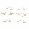 6Pairs/Set Simple Women Big Small Lighting Rhinestone Stud Earrings Jewelry