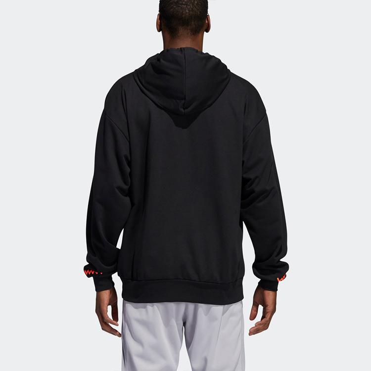 Adidas Basketball Sports Pullover Hoodie Men Tops Black GP6365