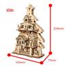 3D Christmas Cabin Wooden Puzzle: Educational DIY Holiday Ornament