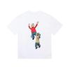 Lustiges Cartoon-Charakter-Muster T-Shirt Modetrend Kurzarm Rundhalsausschnitt Streetwear Unisex Baumwoll-T-Shirt