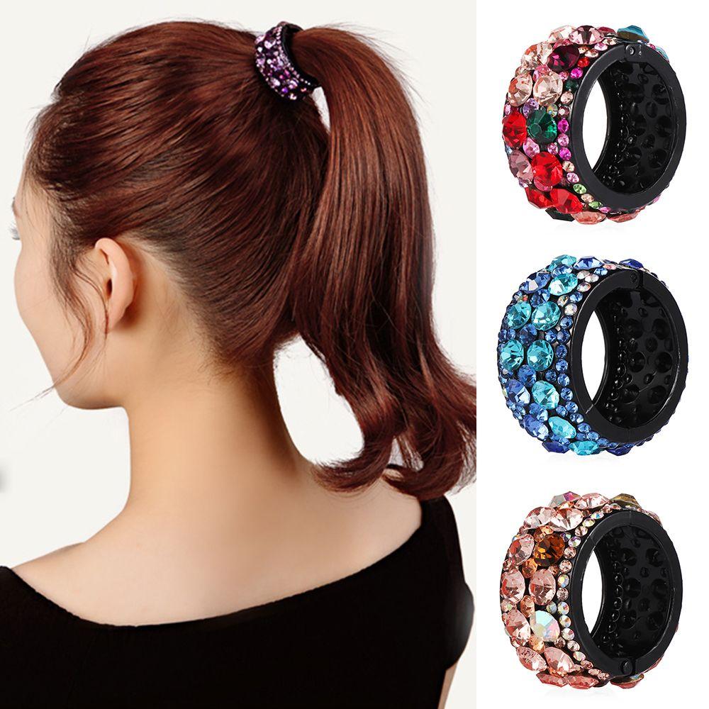 Claw Hair Clip Ponytail Holder Ring Hair Holder Buckle Crystal Hair Bun Maker Claw Hair Clip Ponytail Holder Ring Hair Holder Buckle Crystal Hair Bun Maker