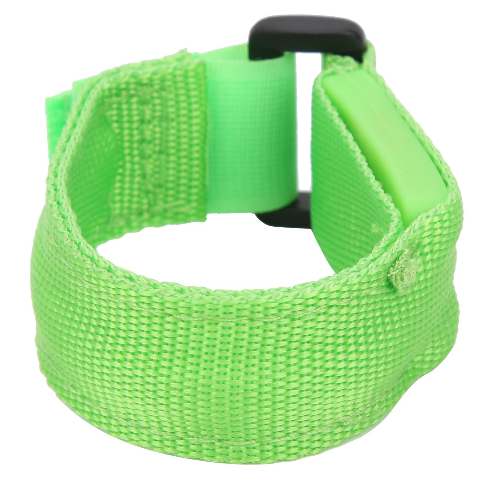 

Светодиодный нарукавник для бега на улице, регулируемый мигающий браслет на запястье, светящийся браслет для велоспорта, зеленый