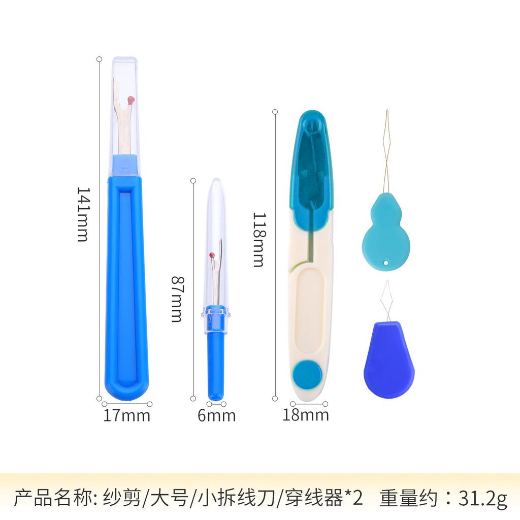 Kit de Descosedor Azul para Costura, Cortador Removedor de Puntadas y Hilos para Costura, Manualidades, Bordado