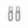 European Ribbed Chain Earrings: Retro Gold, High-End Niche Design for Women