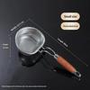 Stainless Steel Fine Mesh Colander With Heat Resistant Wooden Handle For Rinsing Vegetables Straining Pasta Kitchen Use