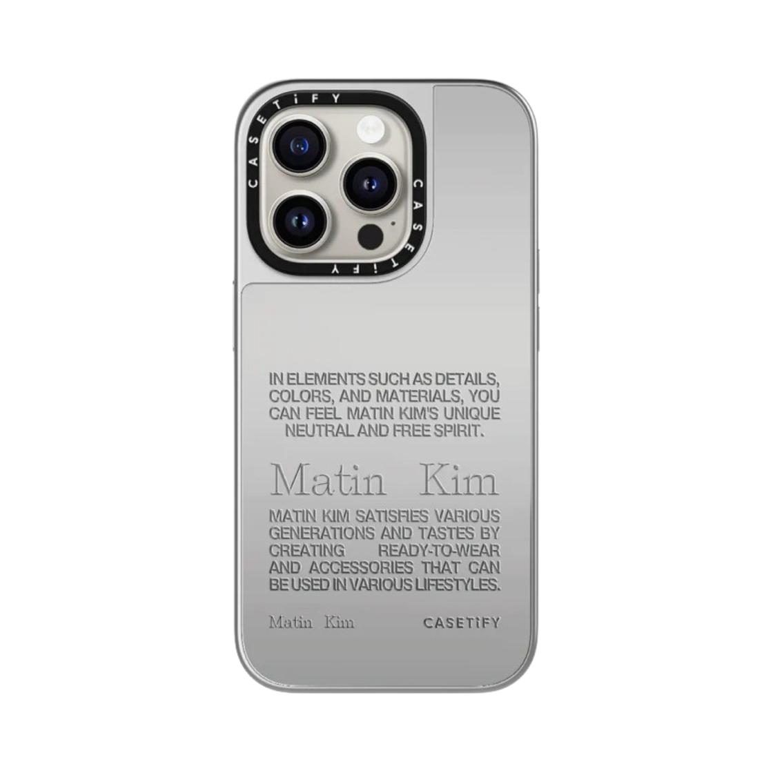 Casetify x Matin Kim iPhone Letter MagSafe Mirror Case Silver 15 Pro