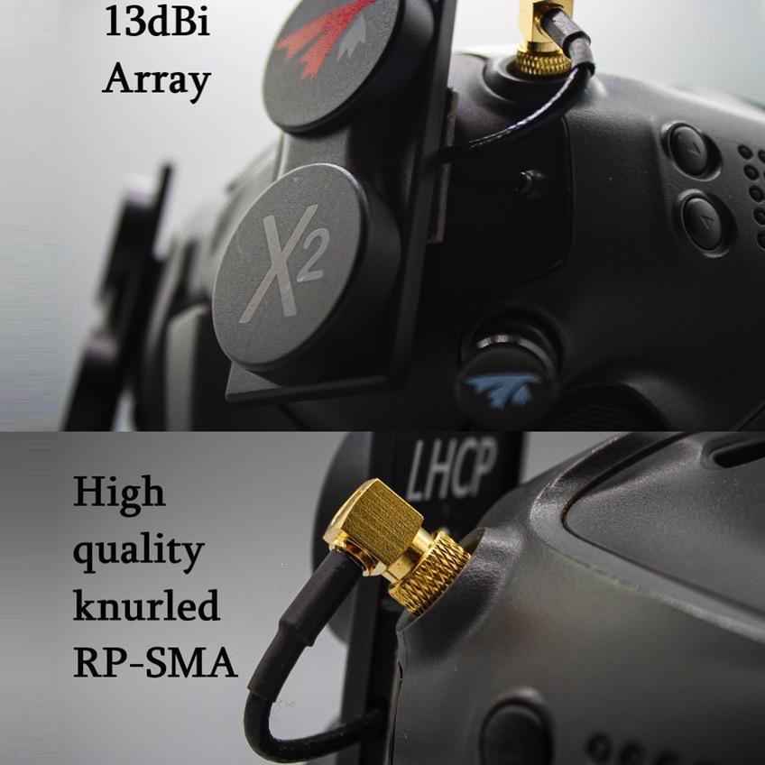 TrueRC X²-AIR 5.8GHz MKII Pair FPV Goggles V1/V2 Long-Range LHCP