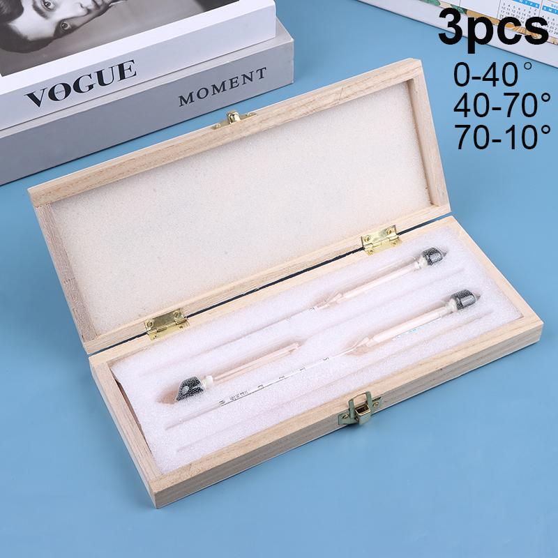 New 3Pcs Accurate Alcoholmeter Concentration Meter Wine Mearsuring Tool Set In Case 0-40% 40-70% 70-100% Household Alcohol Meter