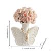 Butterfly Vase Unique with Pearl Necklace Sculptural Flower Holder for Decorators, Florists,