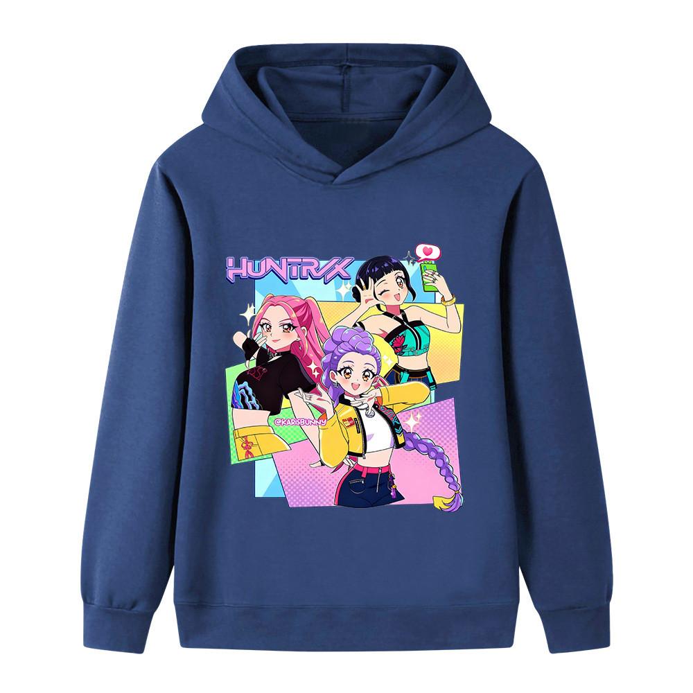 B1232 Kinder Jungen Mädchen Kpop Rumi Zoey Mira Print Langarm-Hoodie