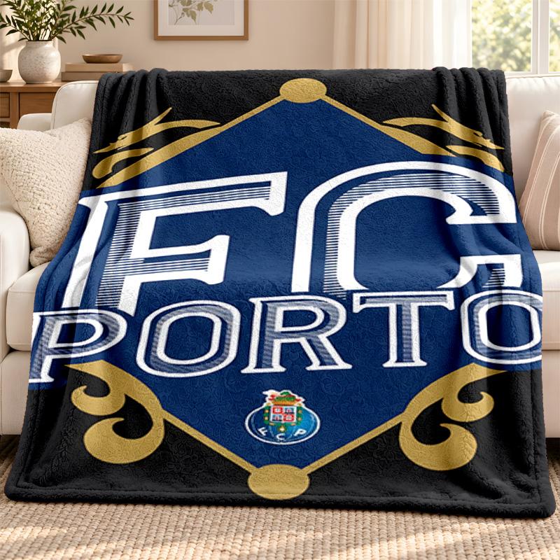 FC Porto Decke Flanelldecke Weiche Gemütliche Plüschdecke für Sofa Bett Leichte Heimdekoration Outdoor Camping