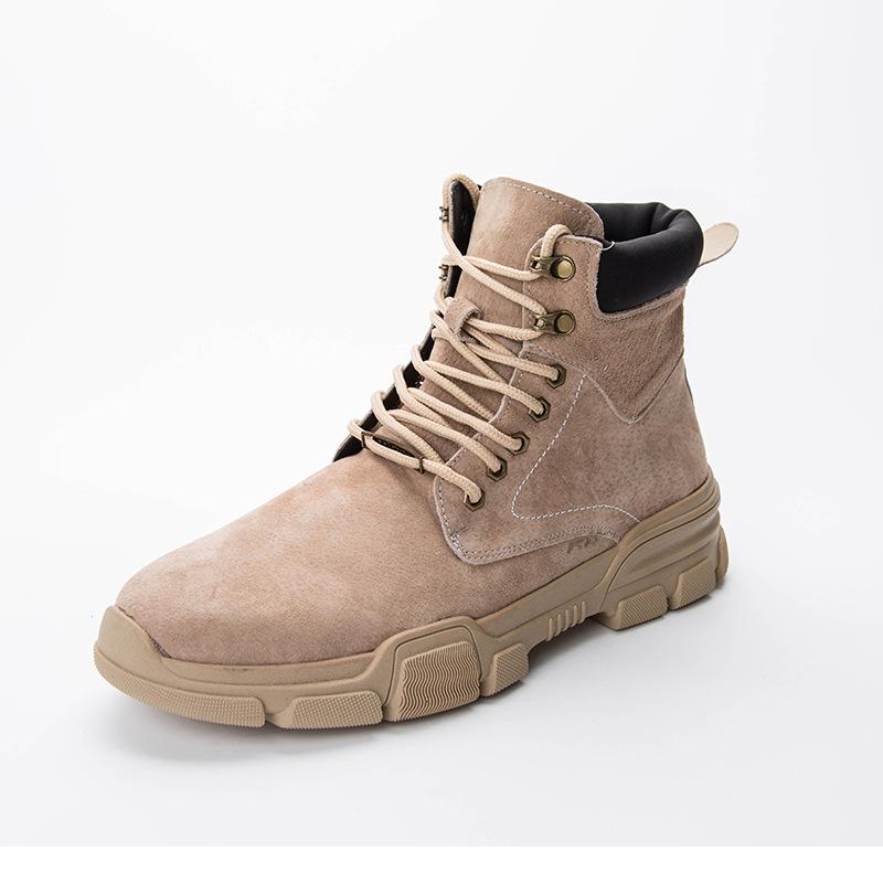 Men's High-top Velvet Spring, Summer and Winter Korean Version Versatile Men's Boots Warm Trend Boots