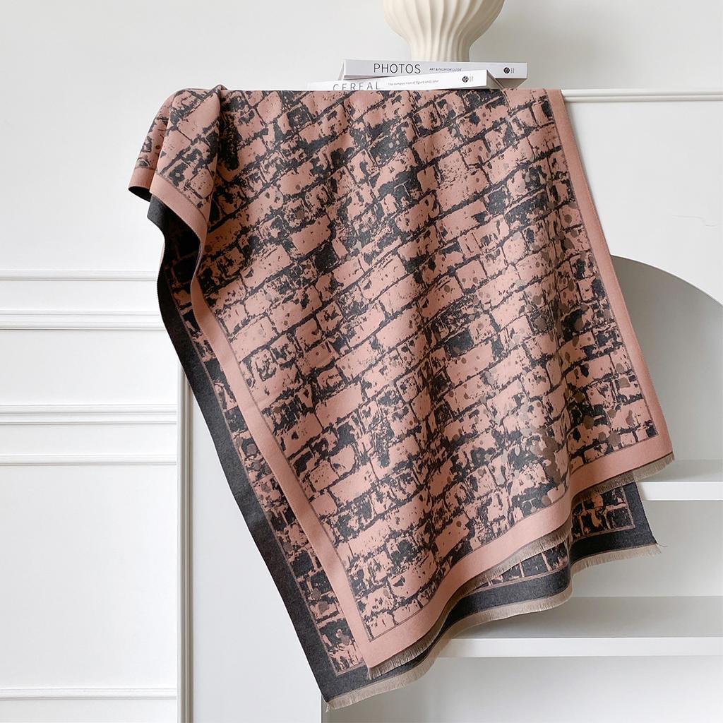 Scarf women's winter explosion imitation cashmere student warm scarf fashionable versatile shawl
