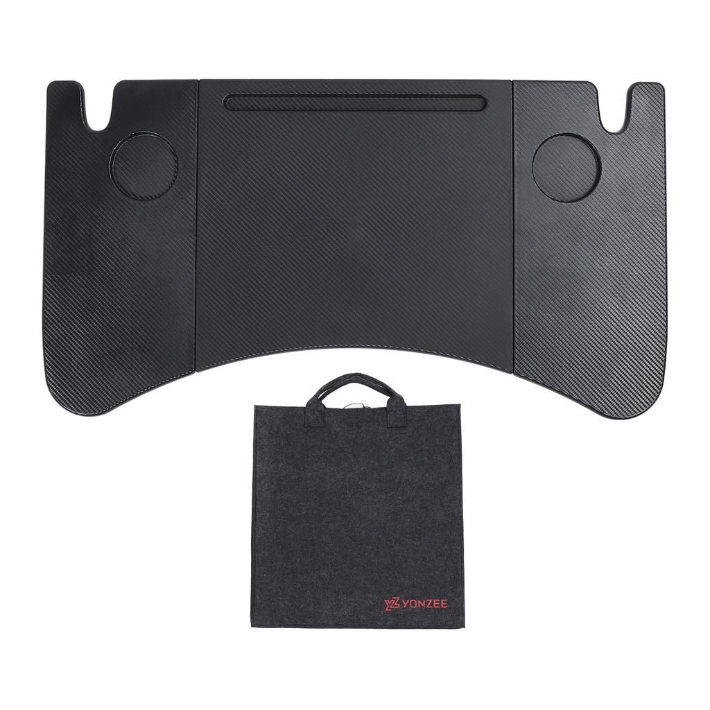 Auto Laptop Schreibtisch Carbonfaser Stil Multifunktional Faltbar Essenstisch Tablett für Essen Arbeit Outdoor