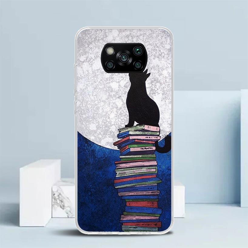 Schwarze Katze Cartoon Niedliche Handyhülle Für Xiaomi Poco F7 Ultra X5 X6 X7 Pro M7 Redmi 15C 15 13C 13 12C 12 10C 10 10A 9 9C 9A 9T Hülle
