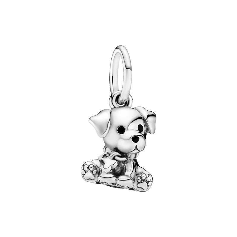 Cute Cat Dogs Charms Fit Fashion Original Bracelets Pet Paw 925 Silver Bulldog Schnauzer Akita Dog Beads DIY Jewelry Making