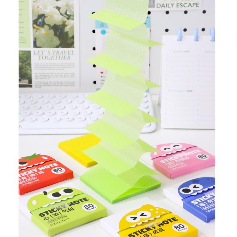 1/6pcs Fruit Sticky Notes 80 Sheets/Pad Self-Adhesive Cartoon Memo Pads Pastel Post Memo Notes Office Stationery