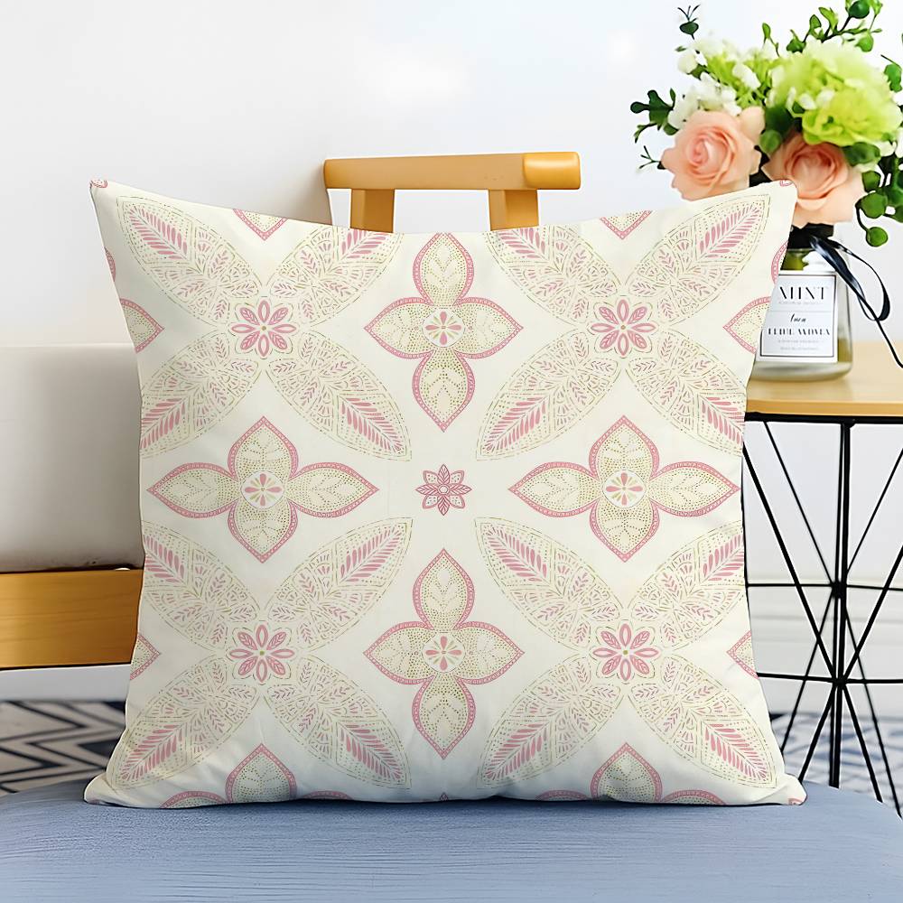 Bohemian Ethnic Style Pattern Pillow Case Printed Brushed Fleece Pillow Baby Skin-Touch Eco-Friendly Dye-Sublimat