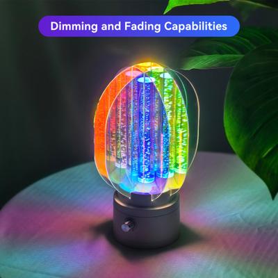 Aurora Night Light Stepless Dimmable 360-Degree Rotating RGB 7 Colors Rechargeable Aurora Light Projector Bedside Lamp