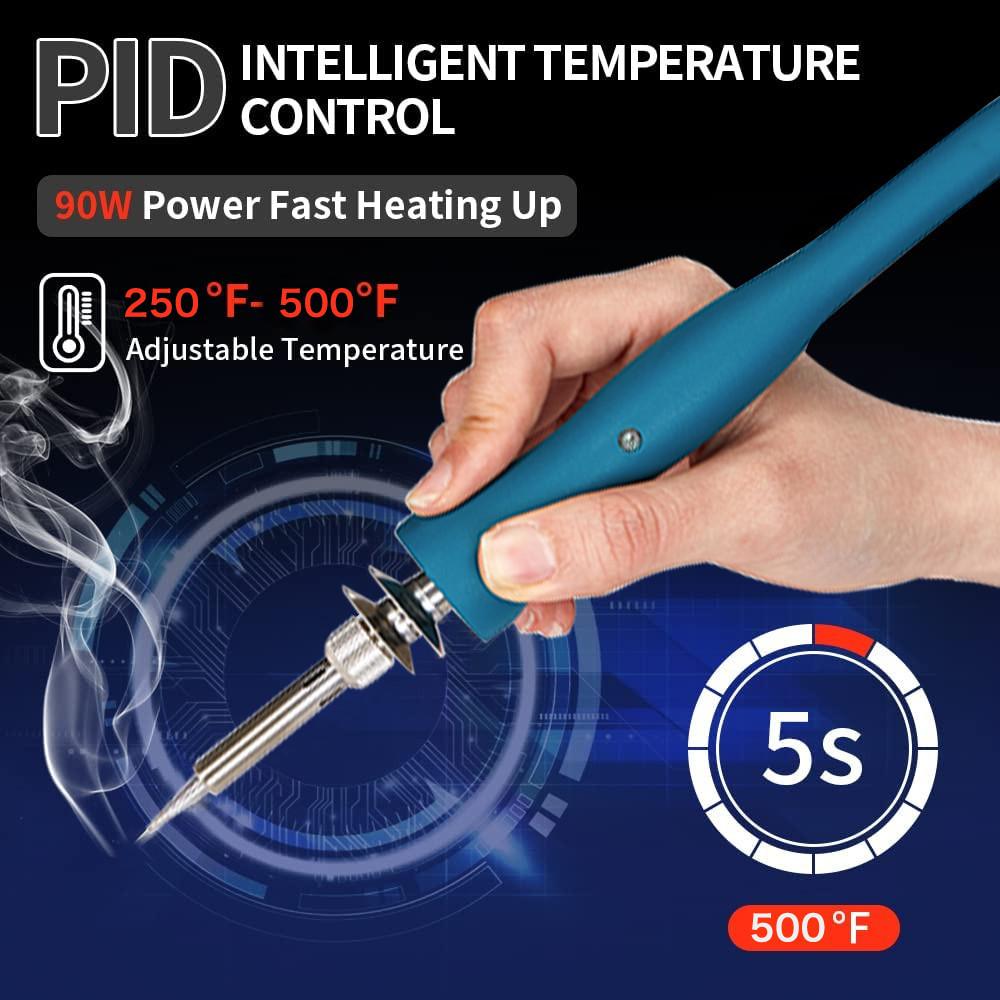 90W Mini Electric Soldering Station Portable Digital Electronic Welding Iron Rechargeable Welding Power Tools