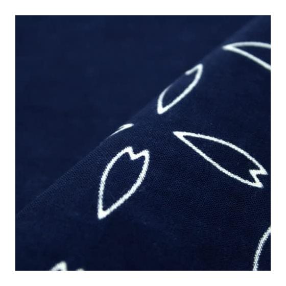 Somenbo Tenugui Hand Towel - Igeta Sakura (Checkerboard Cherry Blossom) - Indigo Dyed, 100% Cotton, Tokuoka Fabric, Made In Japan, 35cm X 100cm