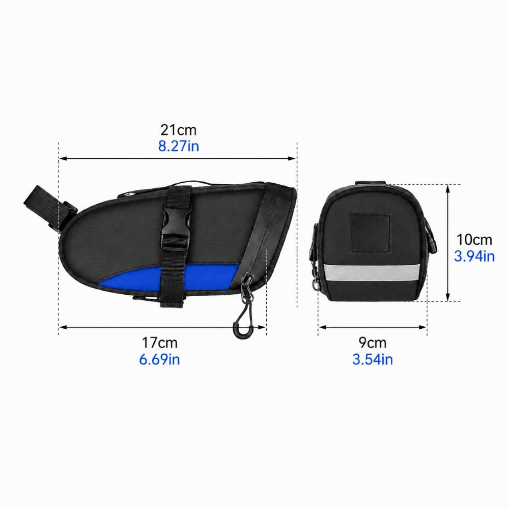 1.2L Capacity Bike Saddle Bag Waterproof Cycle Storage Bag Cycling Tail Bag  Under Seat Storage