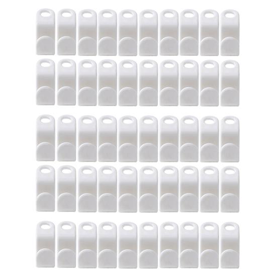 

50 шт. крючки для одежды без заусенцев, компактные многофункциональные соединители для вешалок, инструмент для гардероба белый