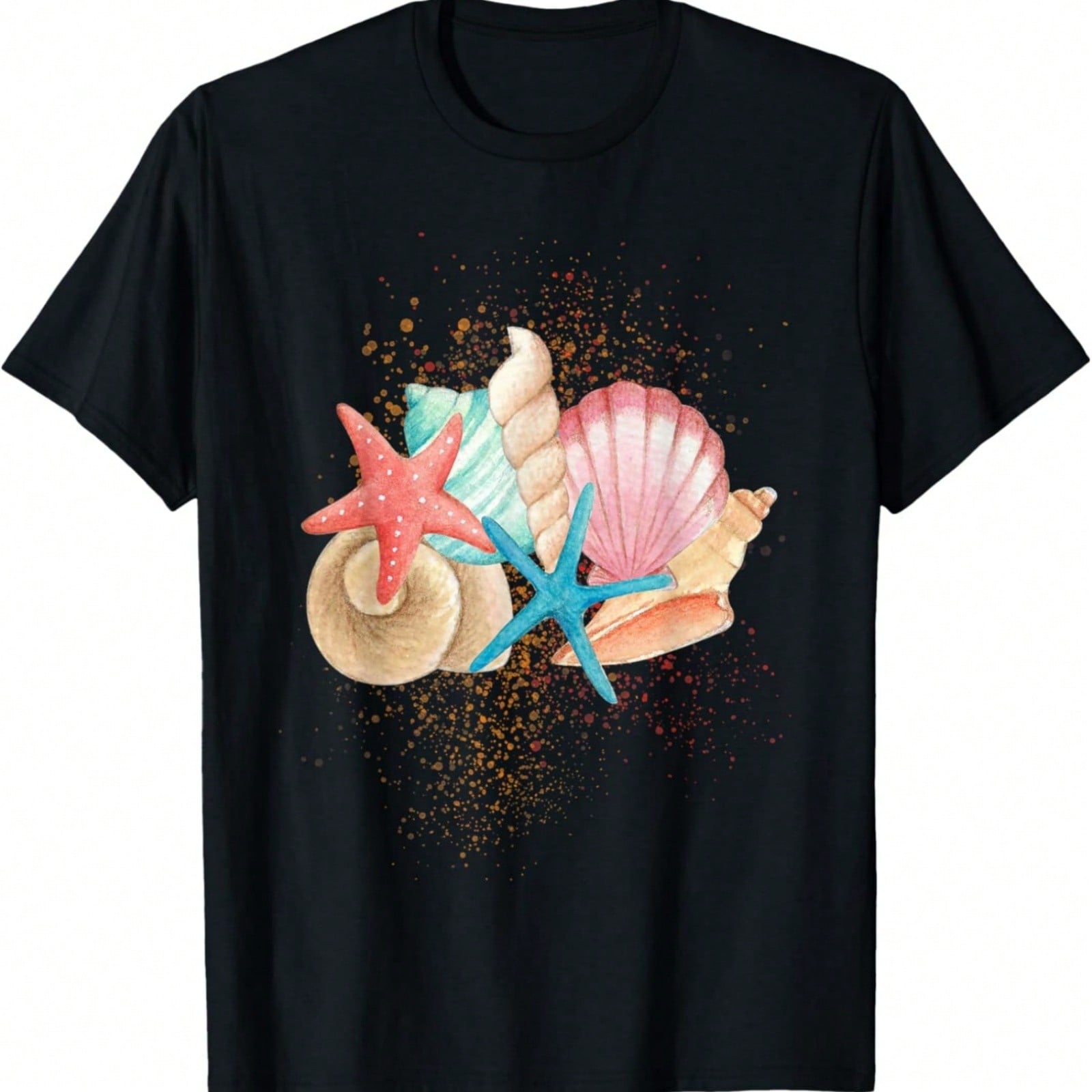 Seashell Beach Ocean Shells Collector Crafts Starfish Conch T-Shirt S