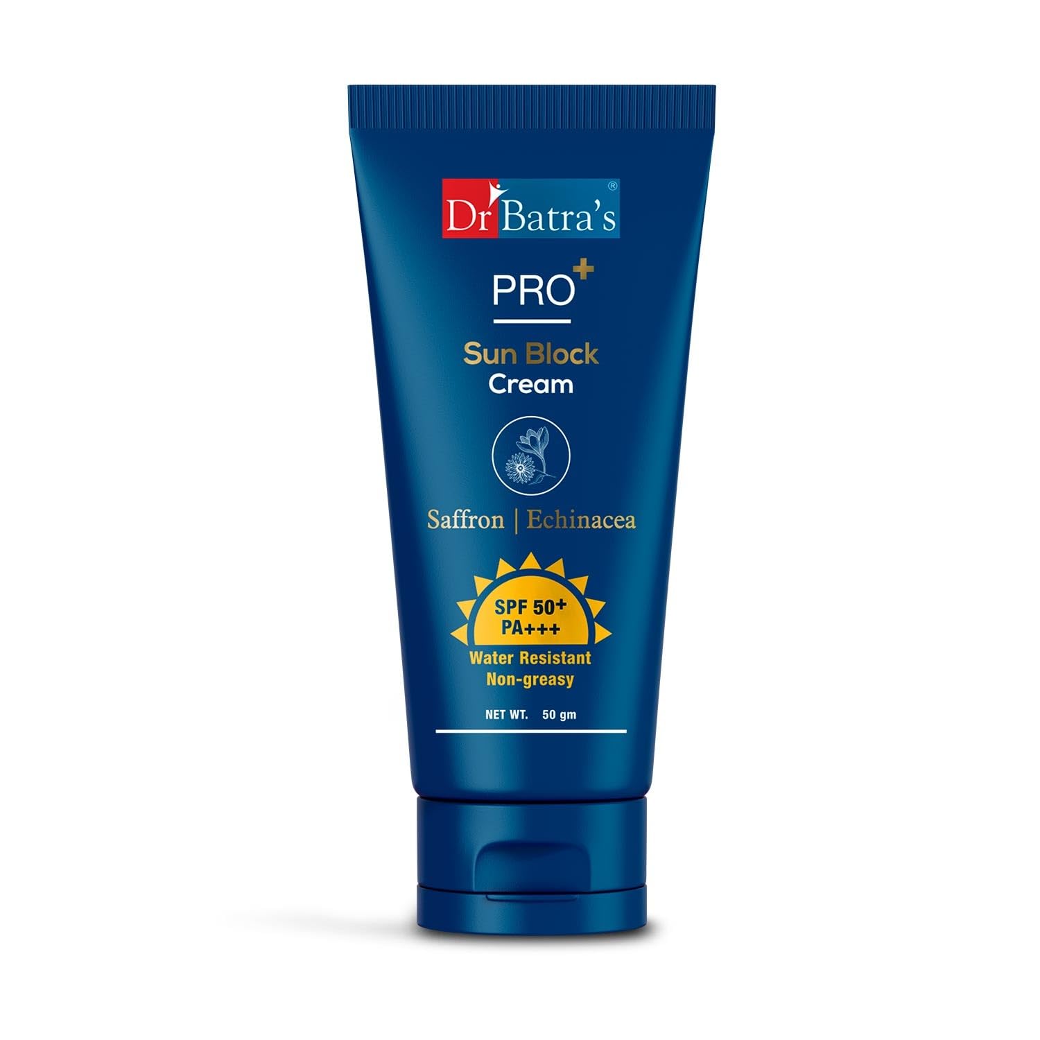 

Dr Batra s PRO+ Sun Block Sunscreen SPF 50++ 50g Non-Sticky Lightweight Sun Protection Cream