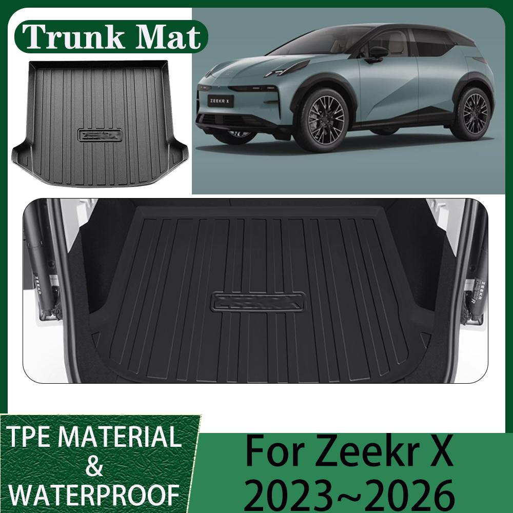 For Zeekr X 2023~2026 2024 2025 Car TPE Waterproof Trunk Mat Trunk Cover Anti- Scratch Protection Interior Accessories