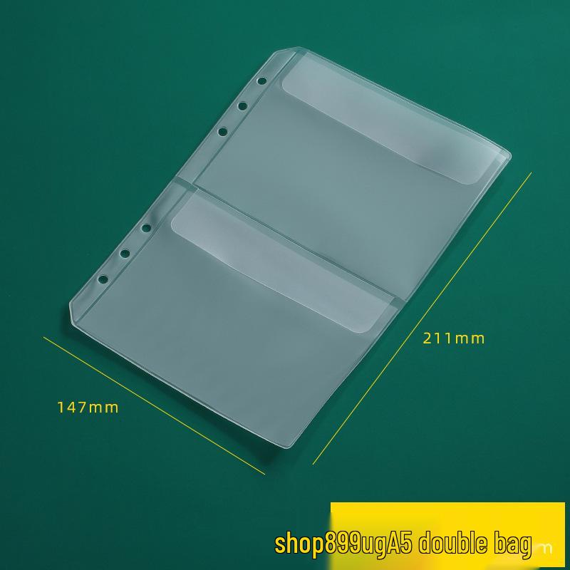 Pochettes transparentes en PVC de différentes tailles avec fermeture éclair: Rangement de documents A6/A5 et porte-cartes de visite A7, conception à 6 trous.