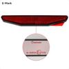 evermotor 2 Pack Mini Reflector for Motorcycles - E4 Certified Aluminum Plate Easy Install Red Reflector for Scooter Bike ATV