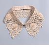 Fashion Beading Fake Collar For Women White Lace Hollow False Detachable Collar Lapel Shirt Tie Necklace Clothes Accessory