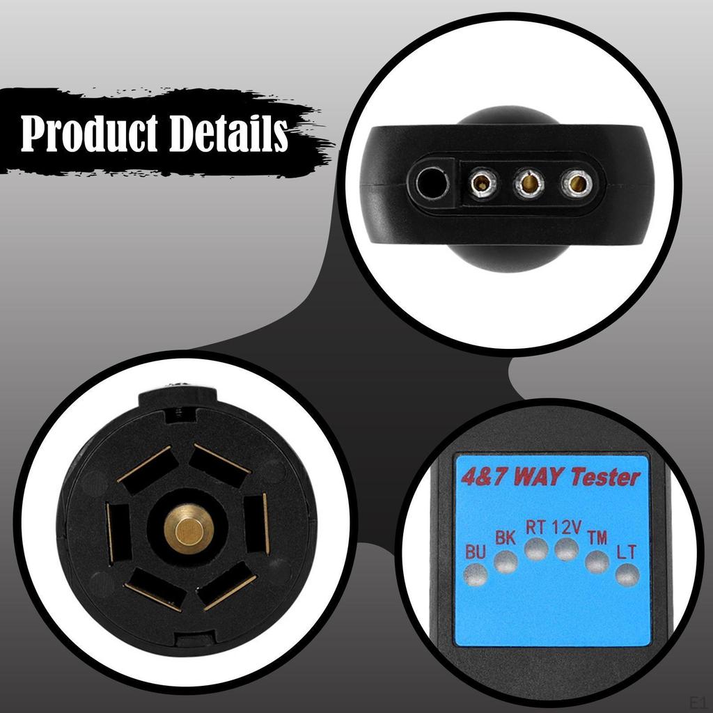 Anhängerlichttester 7-polig Ersatzzubehör Halterung Befestigung Anhänger Adapter Buchsen