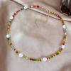 iF ME Bohemian Simple Seed Bead Pendant Necklace For Women Fashion Beach Simple Lock Choker Collar Gift