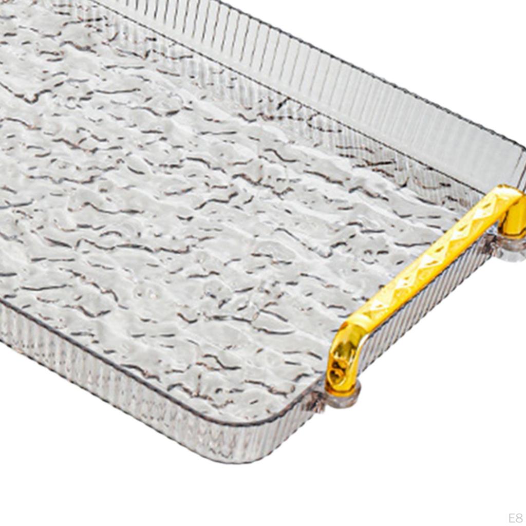 Bathroom Tray,Dessert Plate with Handle,Rectangular Serving Tray,Hotel Dinner Breakfast