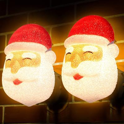 2Pcs Christmas Santa Porch Light Covers for Outdoor Light Cover Christmas Decorations Garage Lights Fixtures