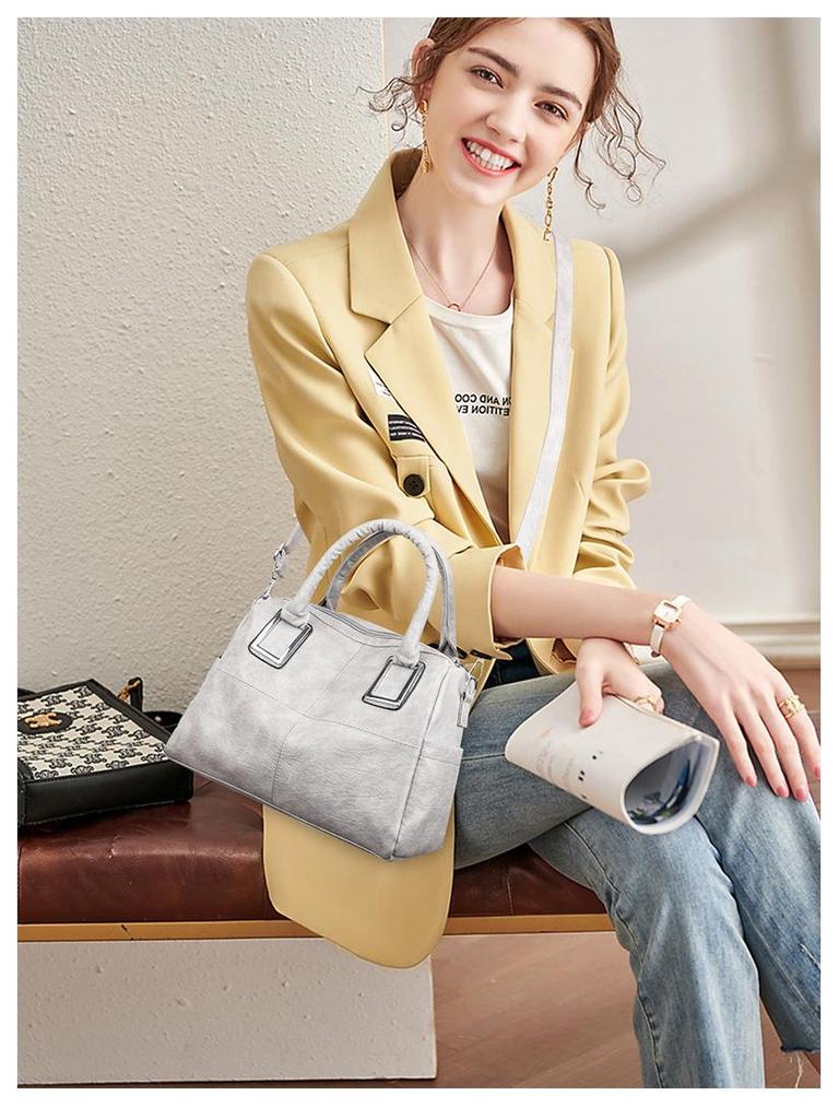 Women's Single-Shoulder Crossbody Bag: 2025 Style, Spacious Soft PU Leather, Mommy & Commuter Handbag.