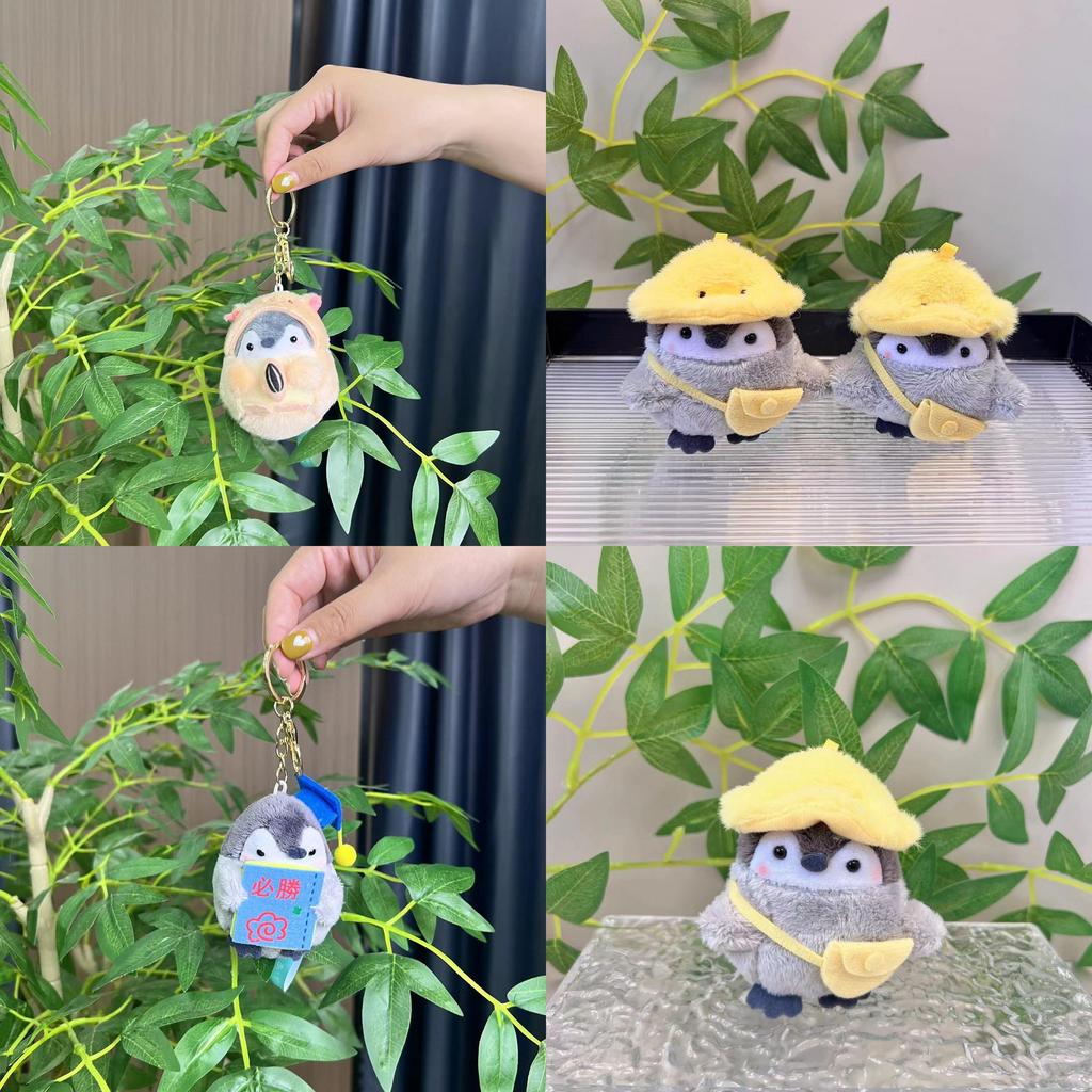 Stylish Penguin Plush Pendant With Hat Great For Backpack Or Keyring Use