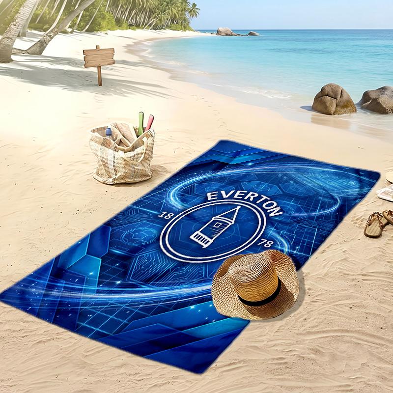 Asciugamano da Spiaggia con Stampa del Football Club Everton, Asciugamano Grande Morbido ad Asciugatura Rapida per Spiaggia Campeggio Nuoto