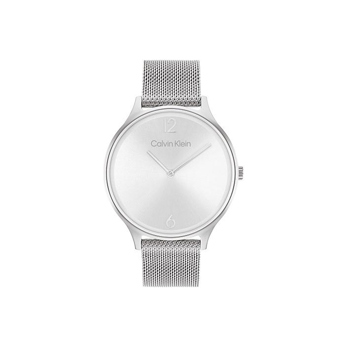 

Calvin Klein CK Fashion Minimalist Double Needle Sunray White Dial Milanese Strap Quartz Watch Women watches 25200001 Regular Watch Box,White Dial 25200001