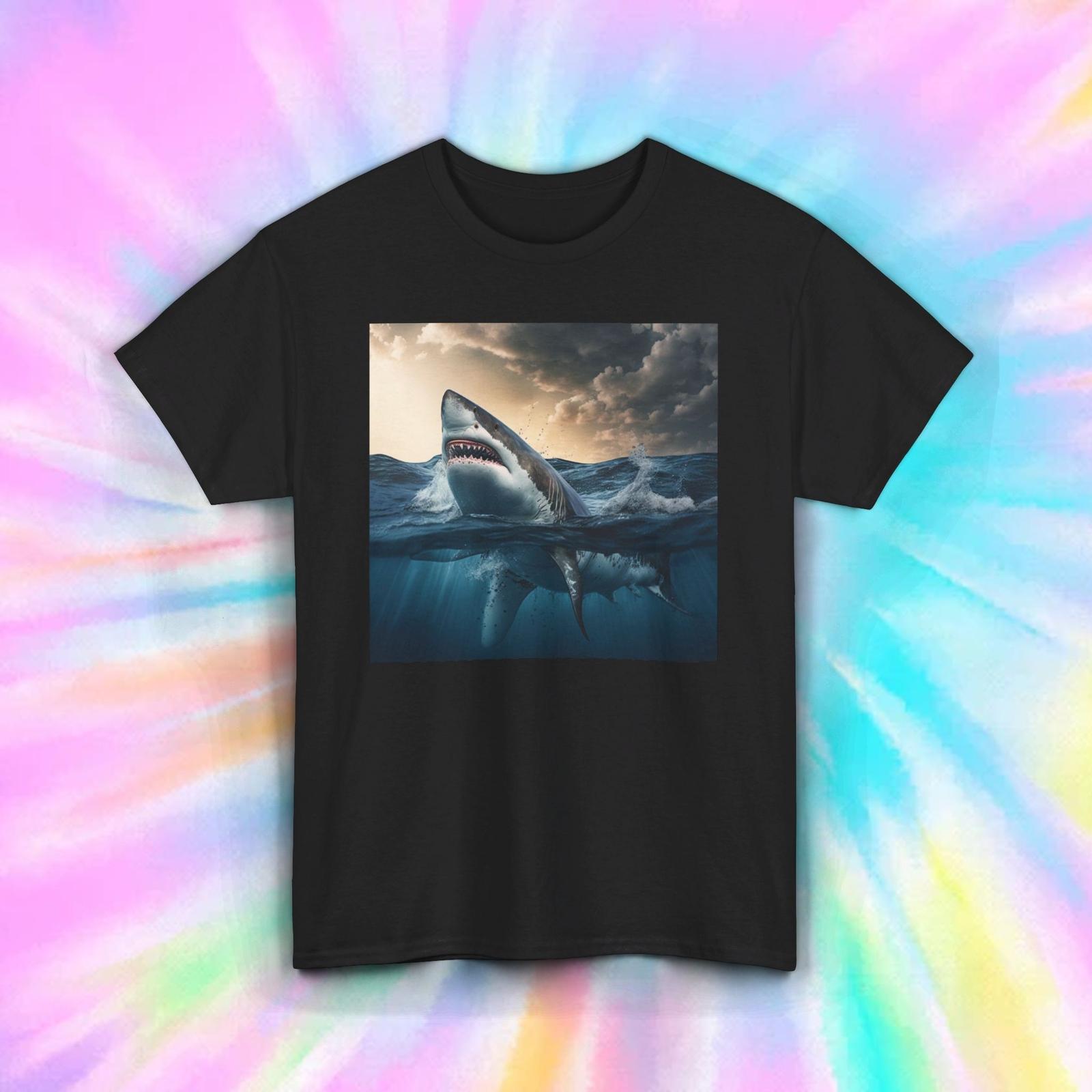 Great White Shark Graphic Tee | Ocean Predator T-Shirt Mens Womens Tees Top S-5XL | Shark Lover Gift XL