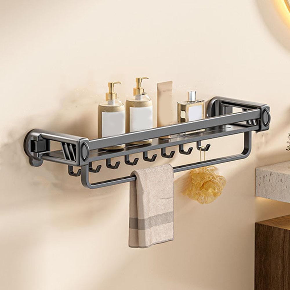 Wall Mounted Shampoo Storage Rack Punch Free Cosmetics Storage Rack Toilet Shampoo Holder  Kitchen
